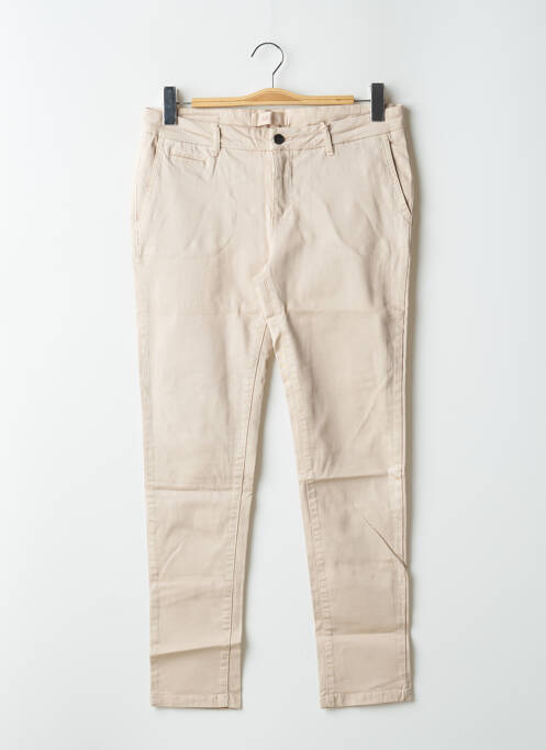 Pantalon chino tissage popeline taille normale beige LAB(DIP) femme
