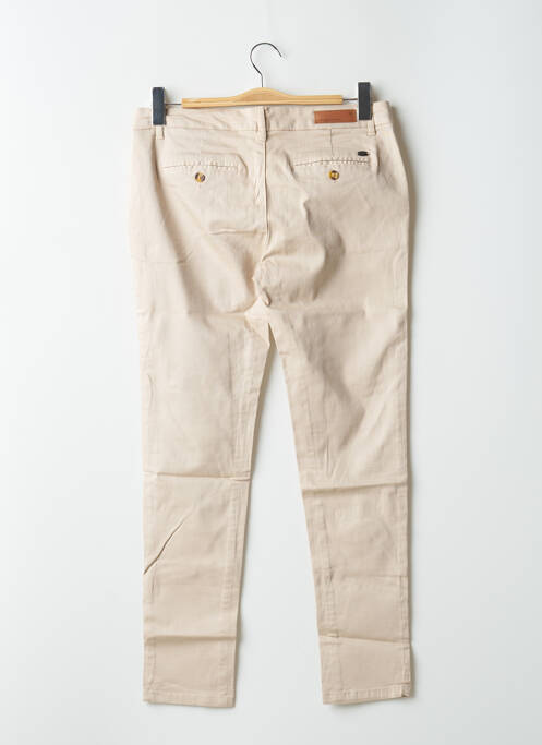 Pantalon chino tissage popeline taille normale beige LAB(DIP) femme