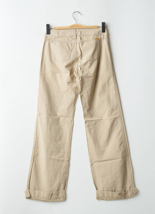Pantalon droit tissage popeline taille normale beige MELTIN'POT femme