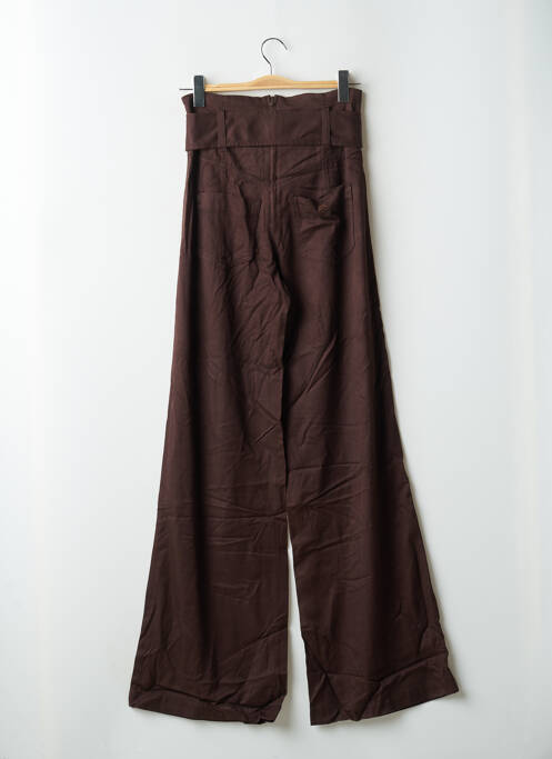 Pantalon flare taille à pinces taille haute marron MISS SIXTY femme