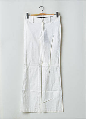 Pantalon flare fermeture zippée sous rabat avec crochet taille normale blanc ONLY femme