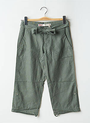 Pantacourt coupe droite vert ONLY femme