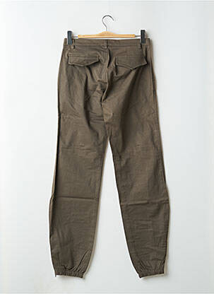 Pantalon 7/8 tissage popeline taille normale vert PHARD femme