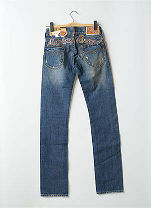 Jeans coupe slim effet usé délavé taille basse bleu REPLAY femme