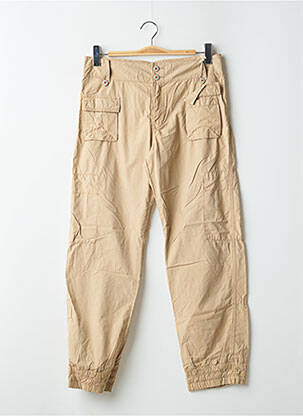 Pantalon cargo tissage popeline taille normale beige SCHOOL RAG femme