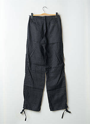 Pantalon droit fermeture zippée sous rabat boutonné taille normale gris RWD femme