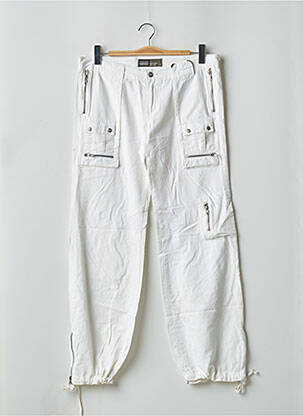 Pantalon cargo tissage popeline taille basse beige RWD femme
