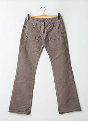 Pantalon flare taille basse taille basse marron SESSUN femme