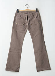 Pantalon flare taille basse taille basse marron SESSUN femme
