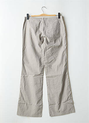 Pantalon flare fermeture zippée sous rabat avec crochet taille basse gris SESSUN femme