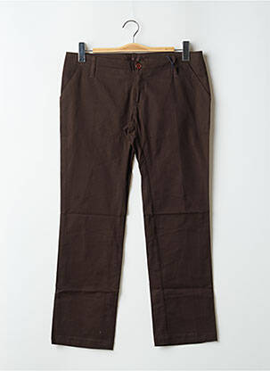 Pantalon chino taille basse taille basse marron SPIRIT OF GANG femme