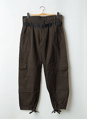 Pantalon cargo tissage popeline taille normale vert TORN femme