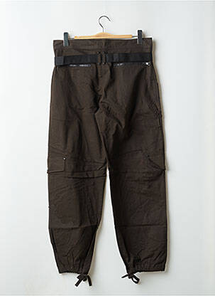 Pantalon cargo tissage popeline taille normale vert TORN femme