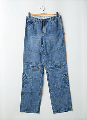 Jeans coupe droite stretch taille normale bleu TWO ANGLE homme