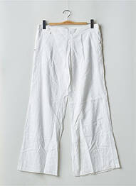 Pantalon large fermeture zippée sous rabat boutonné taille normale blanc 2 TWO femme