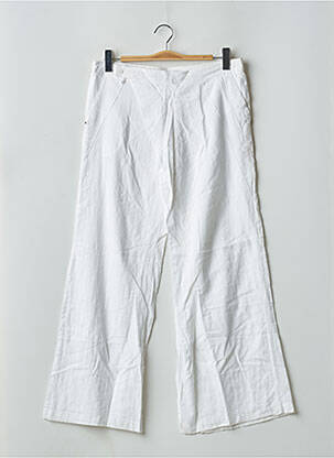 Pantalon large fermeture zippée sous rabat boutonné taille normale blanc 2 TWO femme