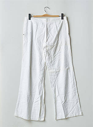 Pantalon large fermeture zippée sous rabat boutonné taille normale blanc 2 TWO femme
