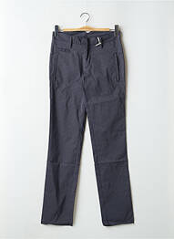 Pantalon slim tissage popeline taille haute bleu EMPORIUM femme