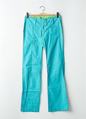 Pantalon droit tissage popeline taille basse bleu BE YOU K femme