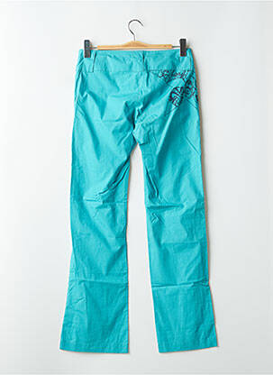 Pantalon droit tissage popeline taille basse bleu BE YOU K femme