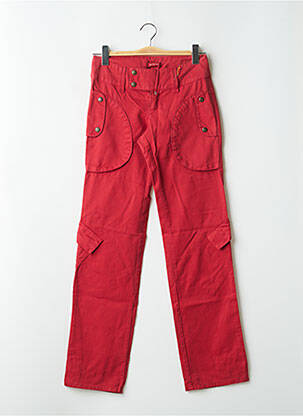 Pantalon cargo coupe droite taille basse rouge BE YOU K femme