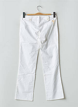 Pantalon droit tissage popeline taille basse blanc BE YOU K femme