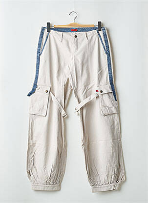 Pantalon cargo tissage popeline taille basse beige BE YOU K femme