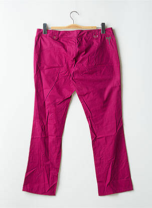 Pantalon droit tissage popeline taille basse rose BE YOU K femme
