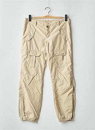 Pantalon cargo poches taille basse beige BE YOU K femme