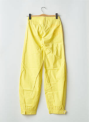 Pantalon droit tissage popeline taille basse jaune BE YOU K femme