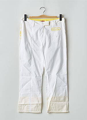 Pantalon 7/8 tissage popeline taille normale blanc BE YOU K femme