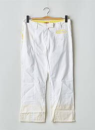 Pantalon 7/8 tissage popeline taille normale blanc BE YOU K femme