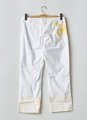 Pantalon 7/8 tissage popeline taille normale blanc BE YOU K femme