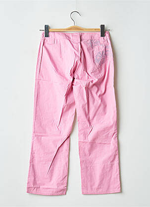 Pantalon 7/8 tissage popeline taille normale rose BE YOU K femme