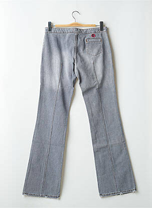 Jeans bootcut fermeture zippée sous rabat scratché taille basse gris CIMARRON femme