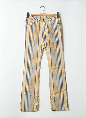 Pantalon droit stretch taille basse beige CIMARRON femme