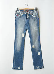 Jeans coupe droite taille basse taille basse bleu CIMARRON femme