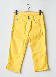 Pantacourt taille basse taille basse jaune CIMARRON femme