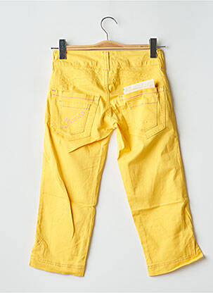 Pantacourt coupe droite taille basse jaune CIMARRON femme