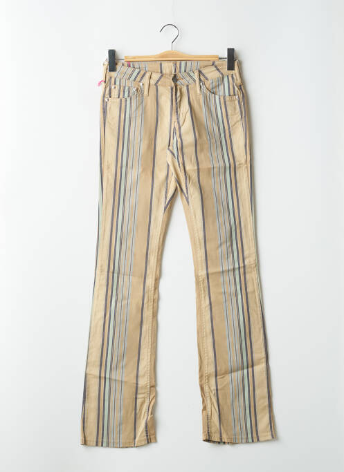 Pantalon droit stretch taille basse beige CIMARRON femme