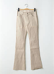 Pantalon flare stretch taille basse beige SCHOOL RAG femme