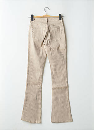 Pantalon flare stretch taille basse beige SCHOOL RAG femme