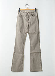 Pantalon flare stretch taille basse gris SCHOOL RAG femme