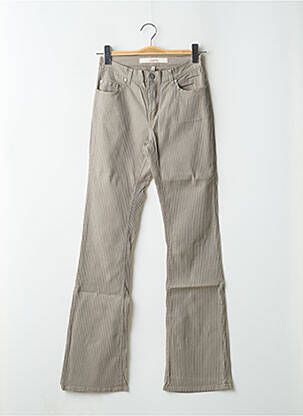 Pantalon flare stretch taille basse gris SCHOOL RAG femme