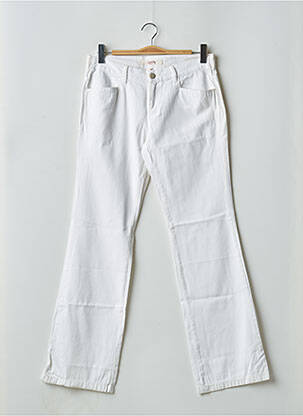 Jeans coupe droite taille basse taille basse blanc SCHOOL RAG femme