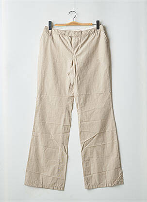 Pantalon droit tissage popeline taille basse beige SCHOOL RAG femme