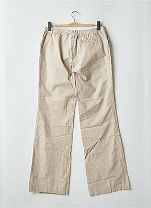 Pantalon droit tissage popeline taille basse beige SCHOOL RAG femme