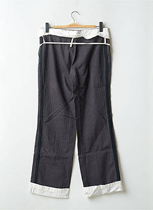Pantalon droit tissage popeline taille basse gris SCHOOL RAG femme