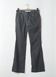 Pantalon droit tissage popeline taille basse gris SCHOOL RAG femme