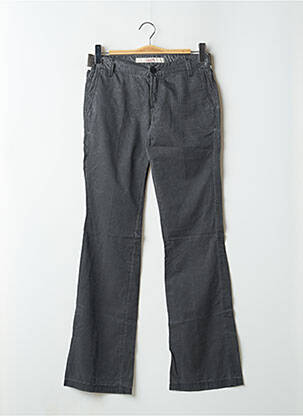 Pantalon droit tissage popeline taille basse gris SCHOOL RAG femme